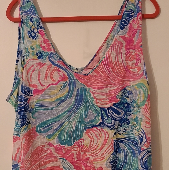 XL Lilly Pulitzer Gigi V-Neck Tank Top GUC - Picture 2 of 6